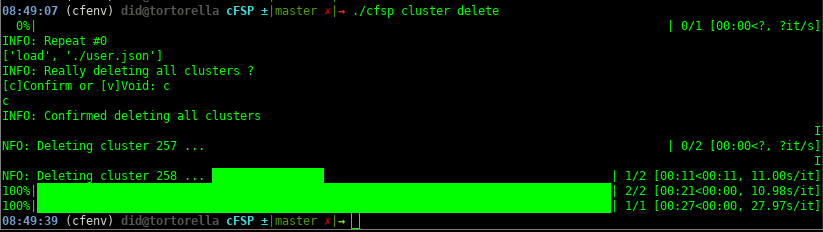 cfsp-cluster-delete-all