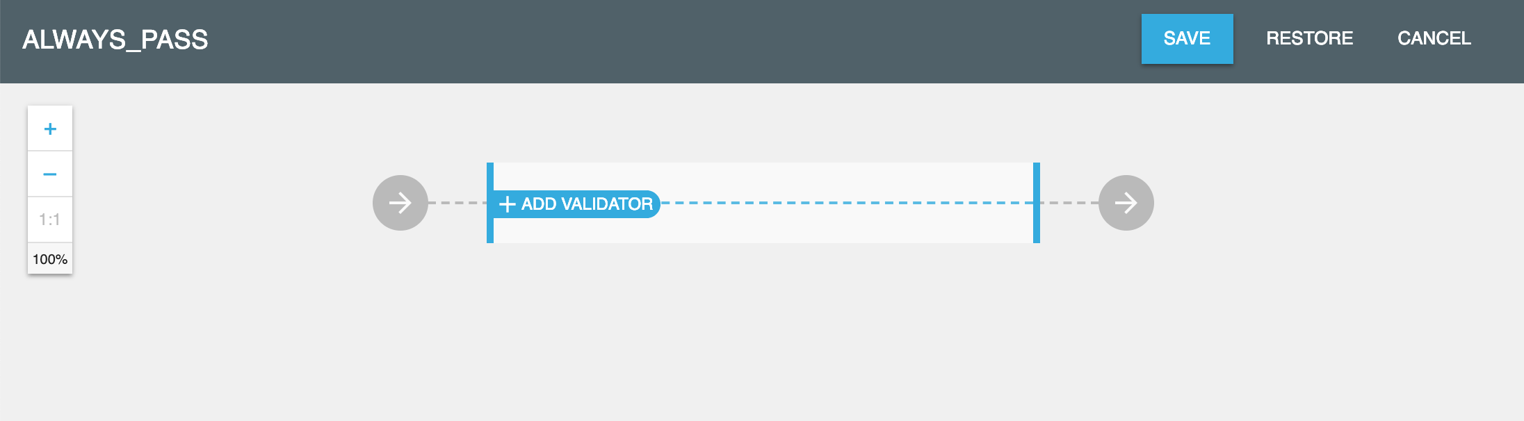 cloudentity authorization engine policy click add validator