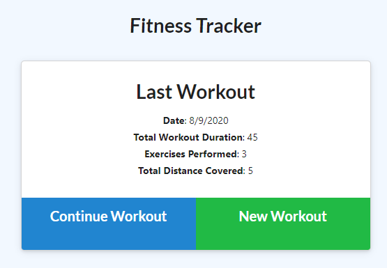 Homepage Fitness App