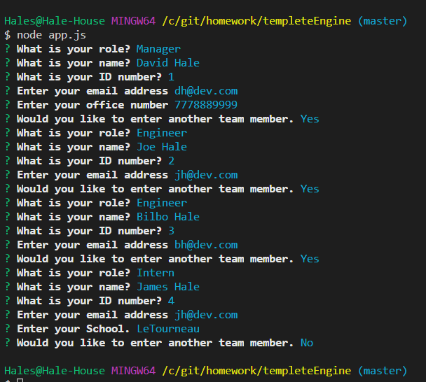 Screenshot of the CLI