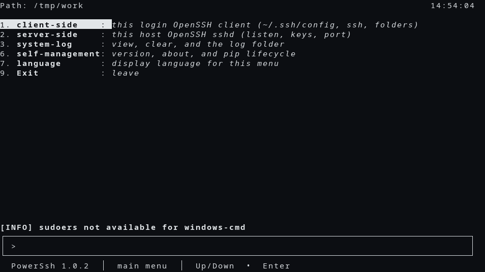 Windows cmd front