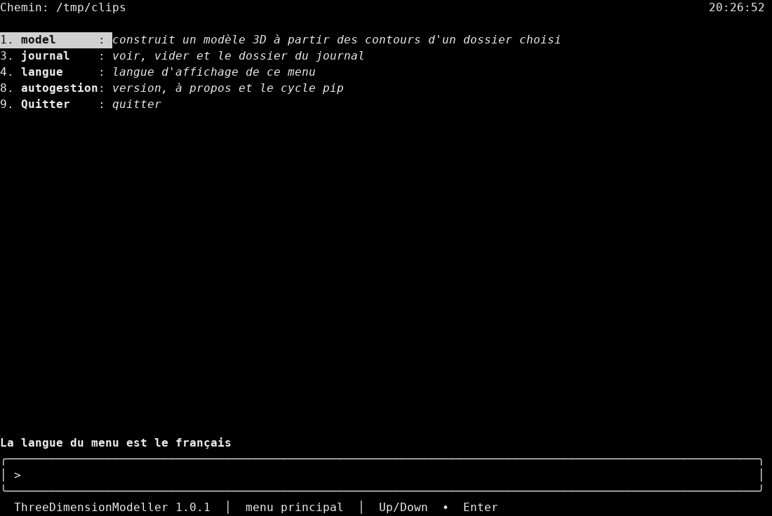French main menu