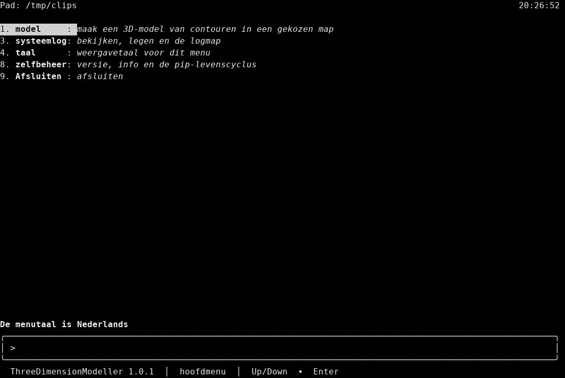 Dutch main menu