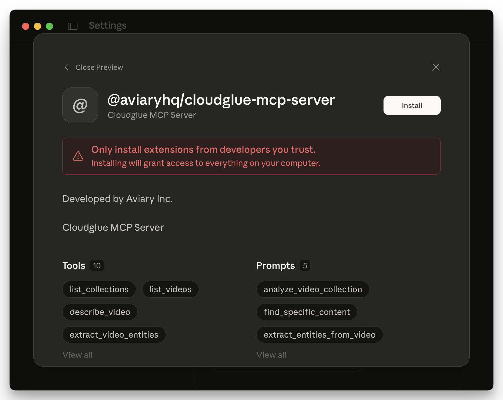 Claude Desktop Extension Installation Step 1