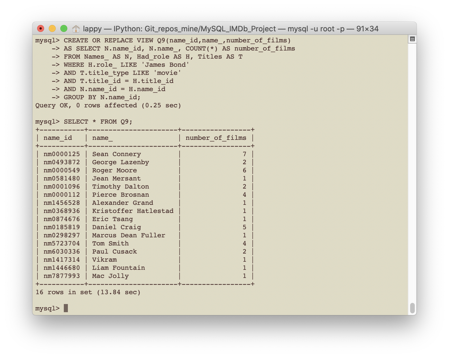 MySQL Query 9.