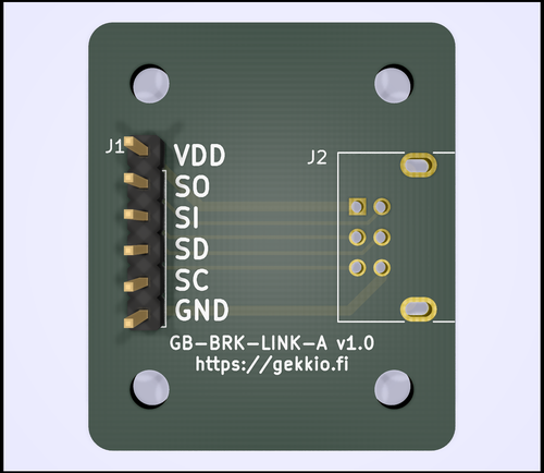 GB-BRK-LINK-A v1.0 KiCad 3D view