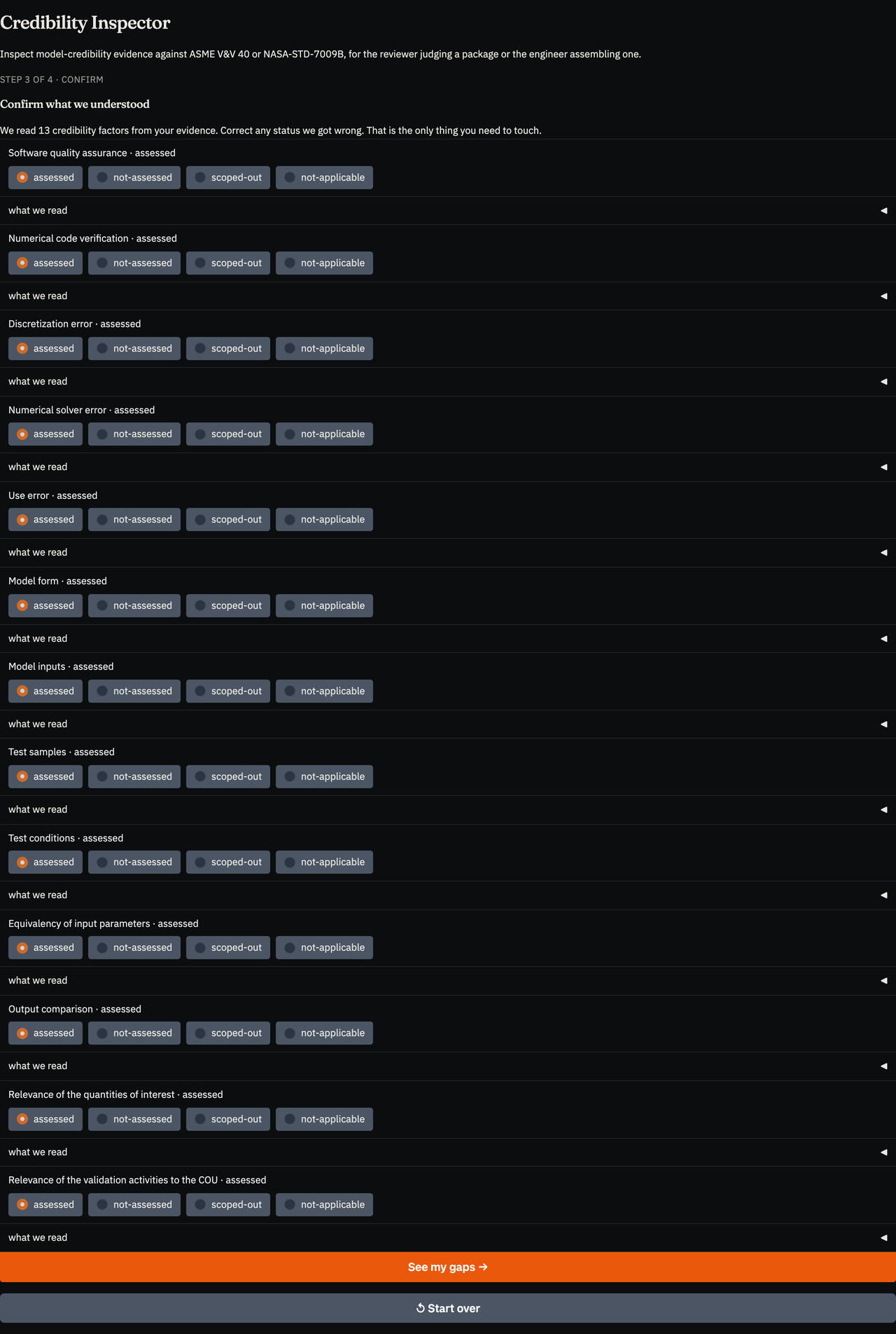 Step 3: the confirmation step, where human judgment enters