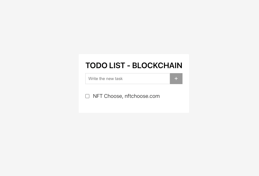 dApp - Todo List