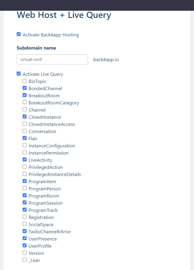 Live Query tables