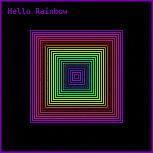 Hello Rainbow Animation Gif