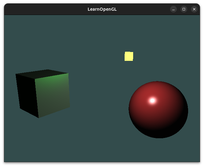 Screenshot of a cube and a sphere