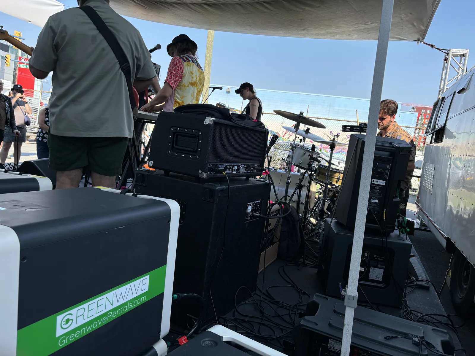 Battery power deployed at outdoor beach event