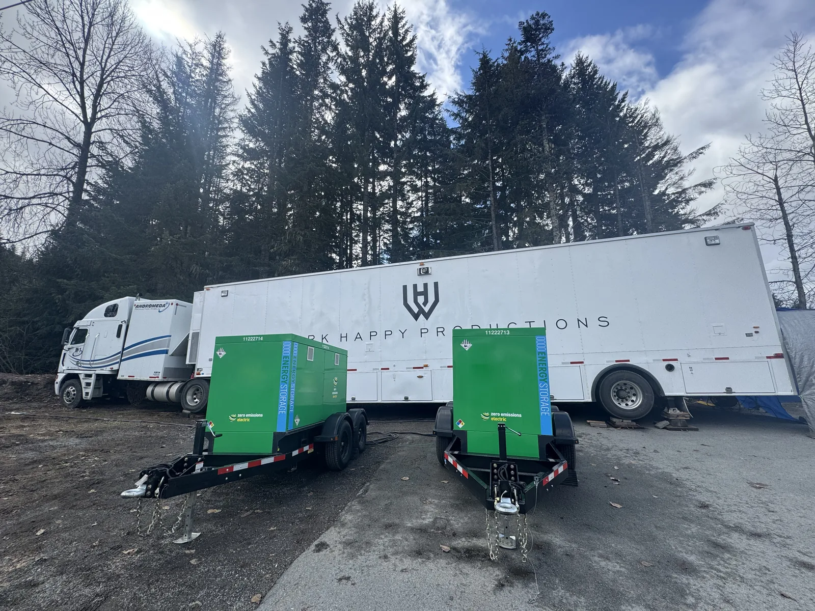 Greenwave 150kWh BESS battery trailer at Whistler Ski and Snowboard Festival