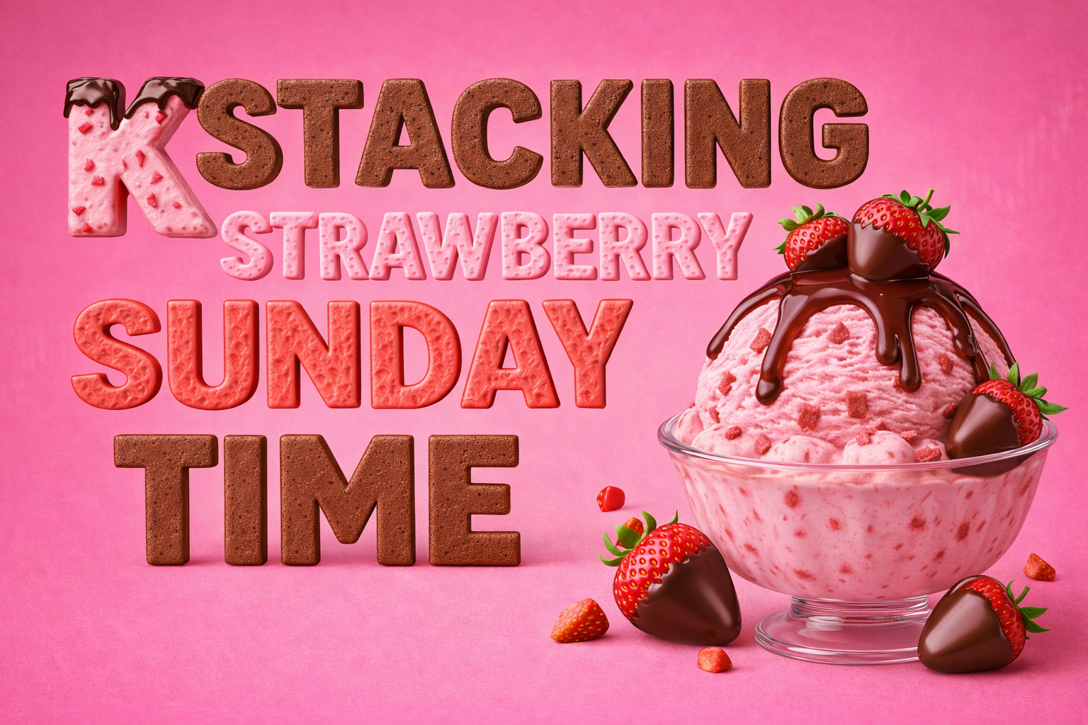Kstacking Strawberry Sunday Time