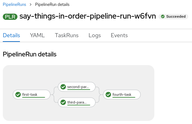 Parallel pipeline run