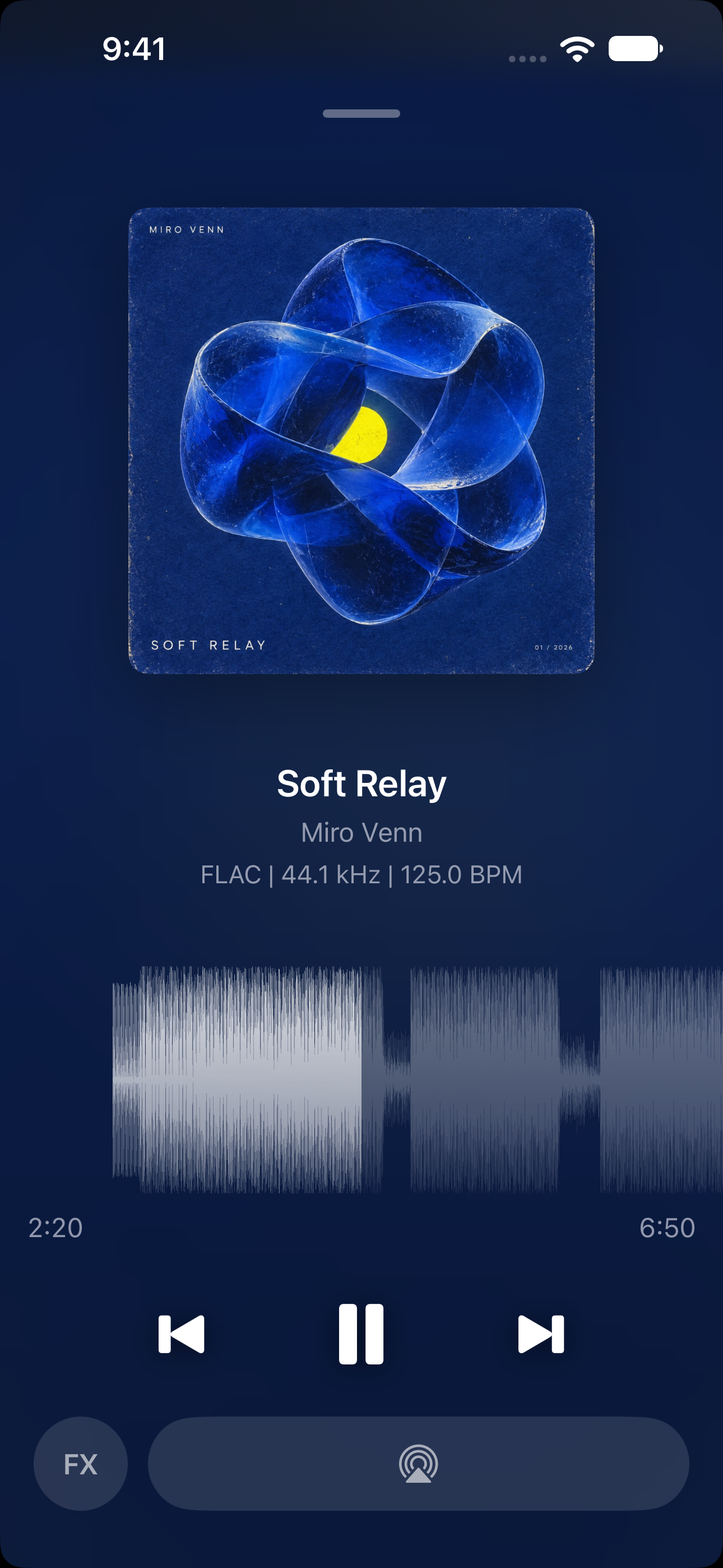 Vibe on iPhone, now playing