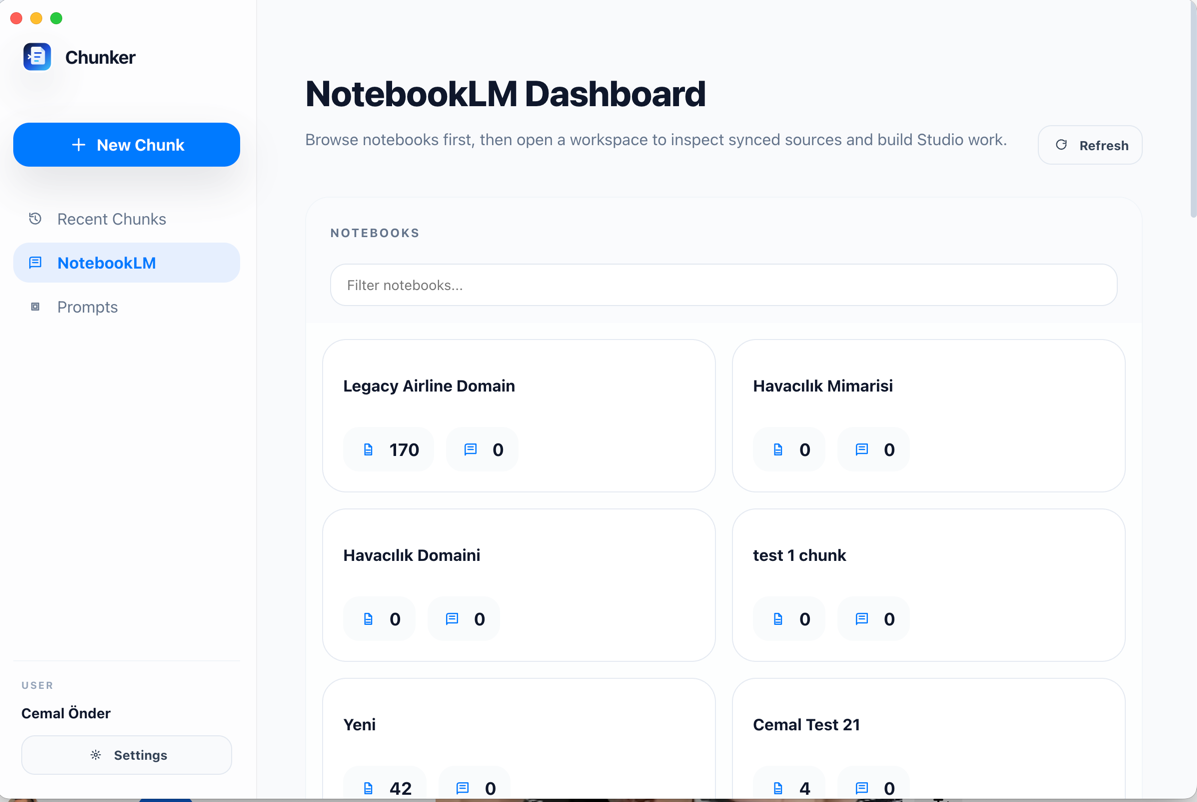 NotebookLM Dashboard