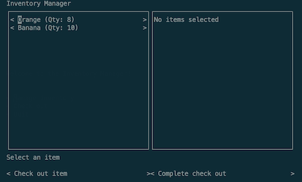 Screenshot of inventory manager check out interface