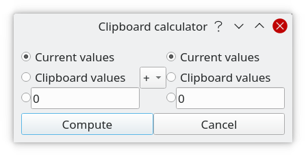 Figure 10: Clipboard calculator.