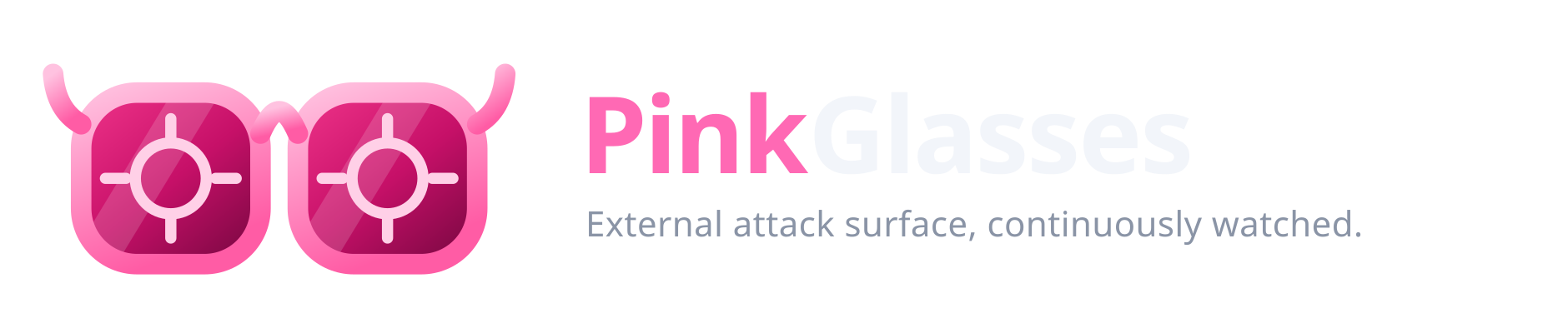 PinkGlasses — external attack surface, continuously watched.