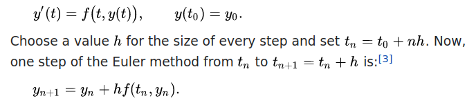 Euler method equations