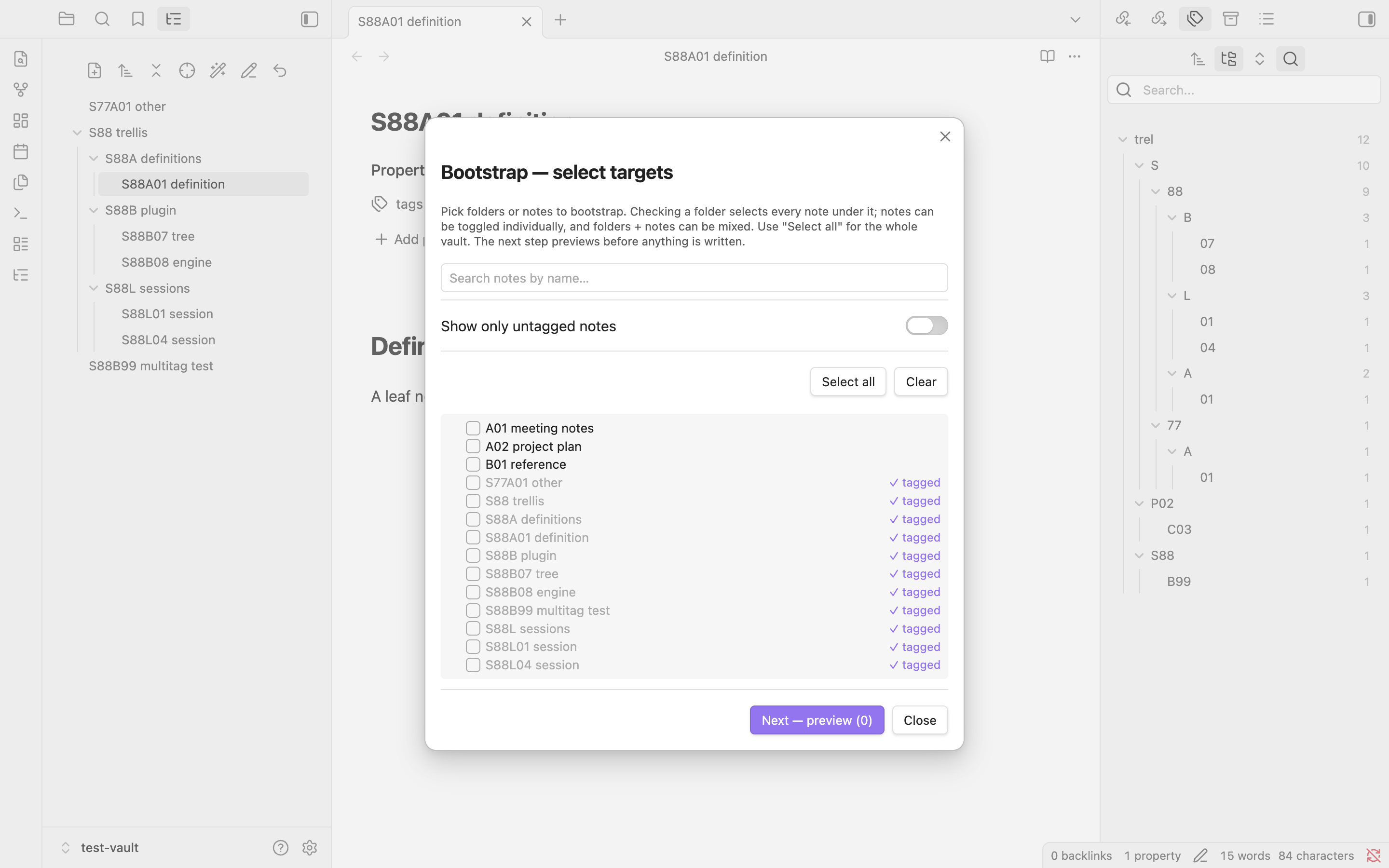 Bootstrap target picker