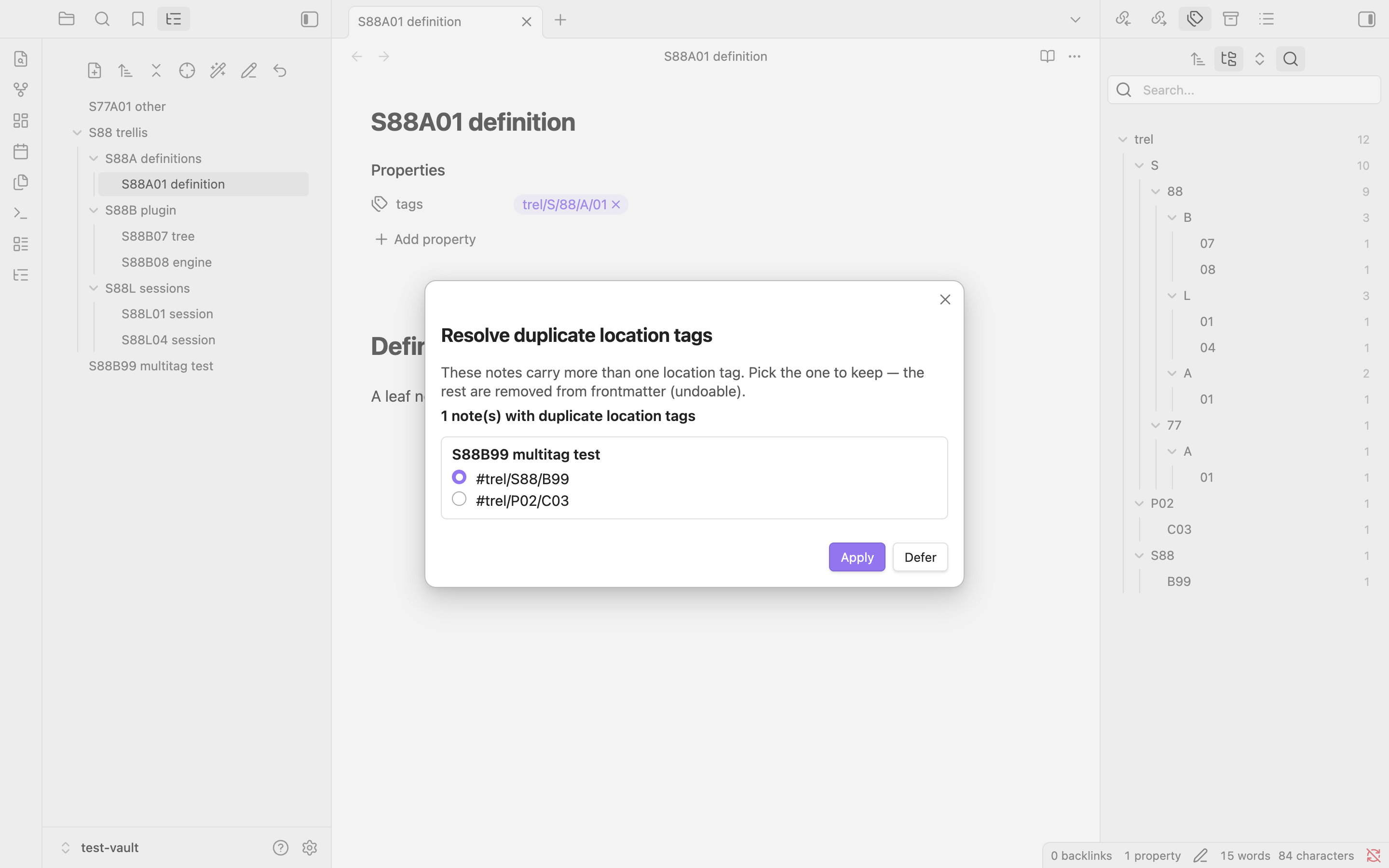 Duplicate location-tag cleanup