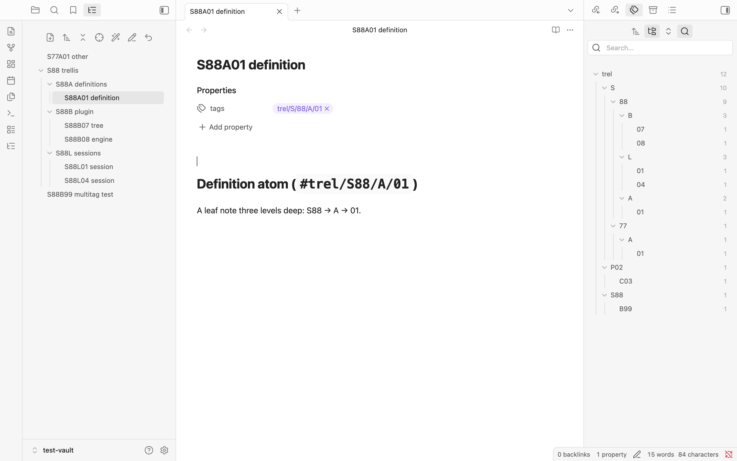 Sidebar tree view
