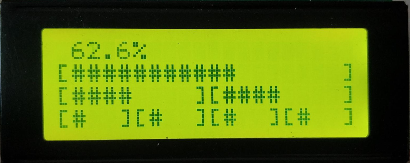 Lcd showing progressbars