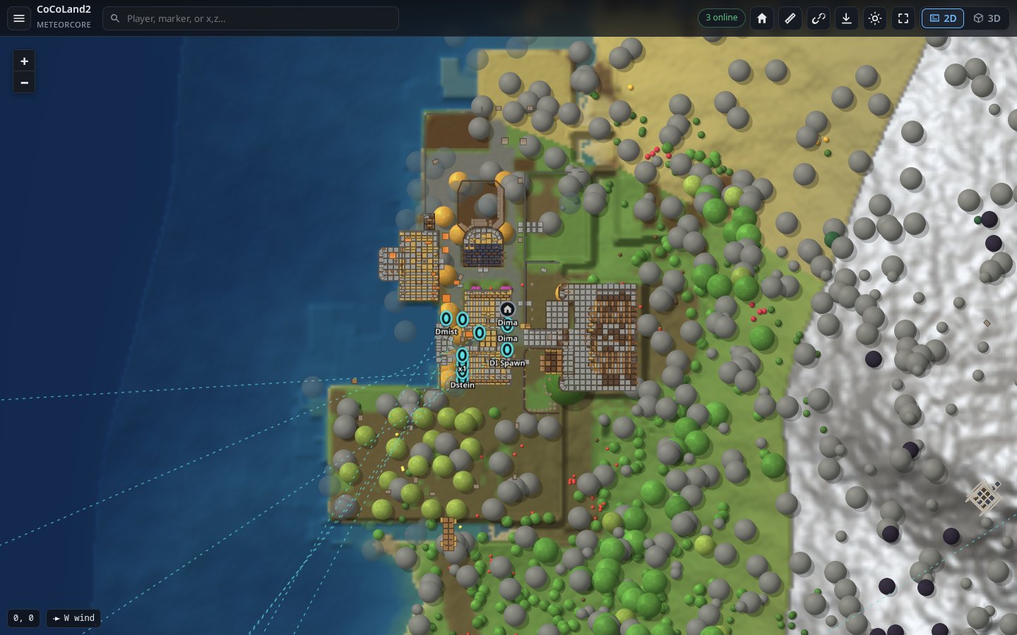 A base up close, buildings and trees