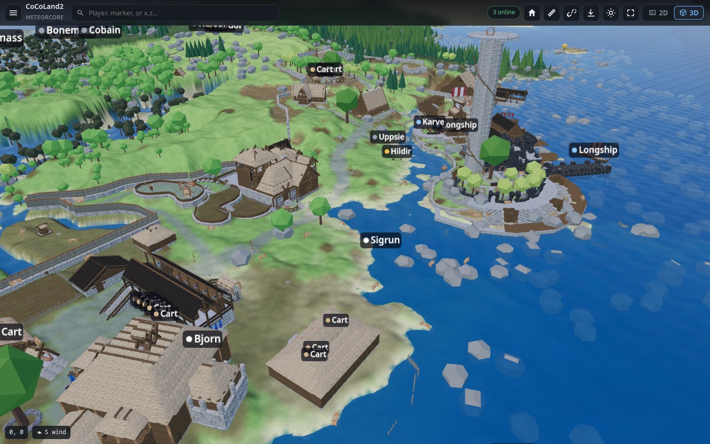 A player village in 3D