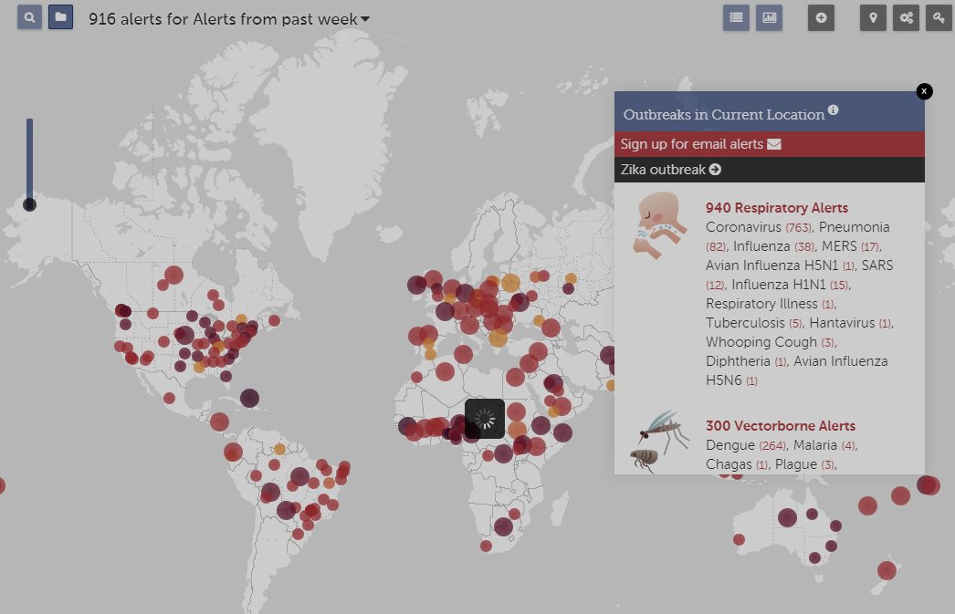 Flu, Ebola Map Virus, Contagious Disease Surveillance