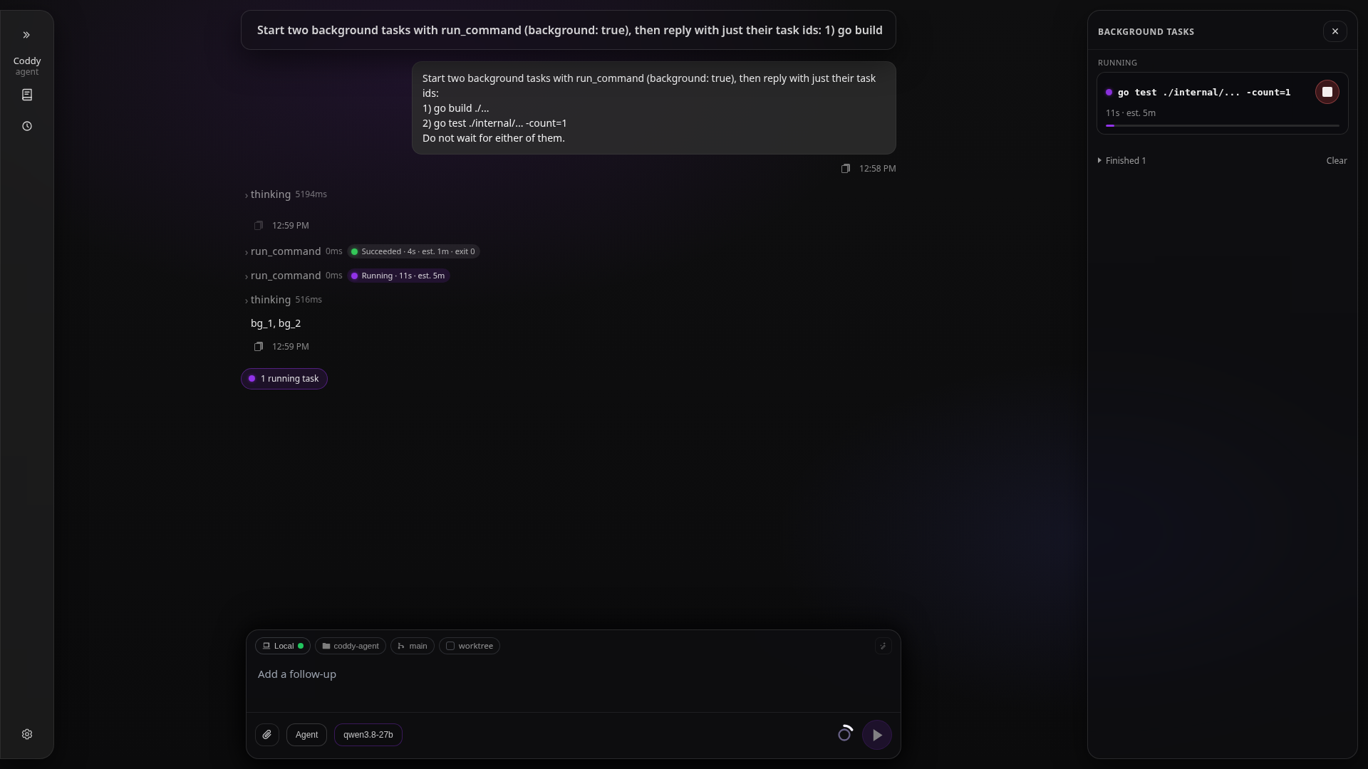 Background tasks