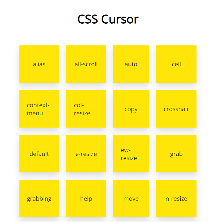 CSS Cursor