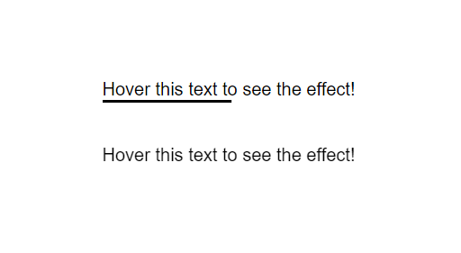 Hover underline