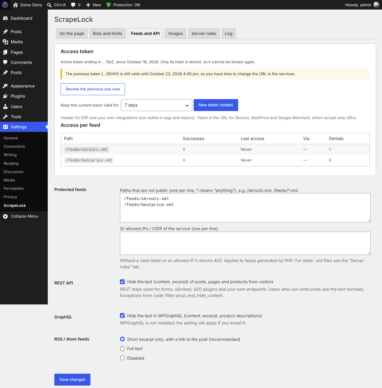 Feeds and API