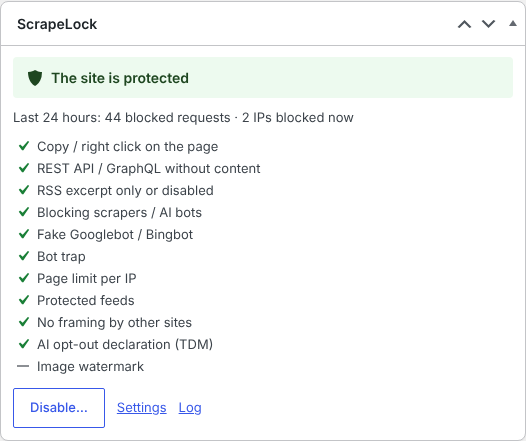 Dashboard widget