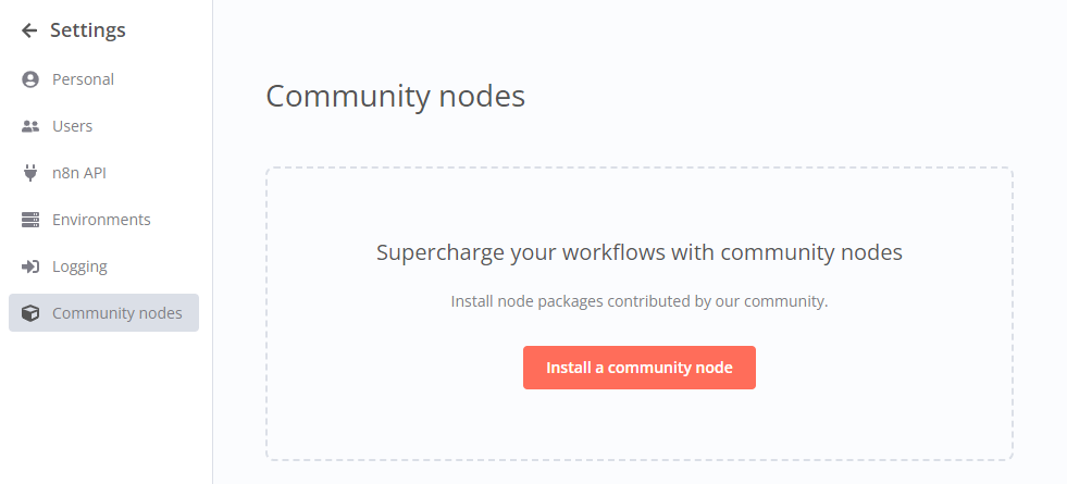 Community nodes