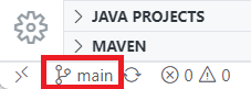 current branch name in VS Code