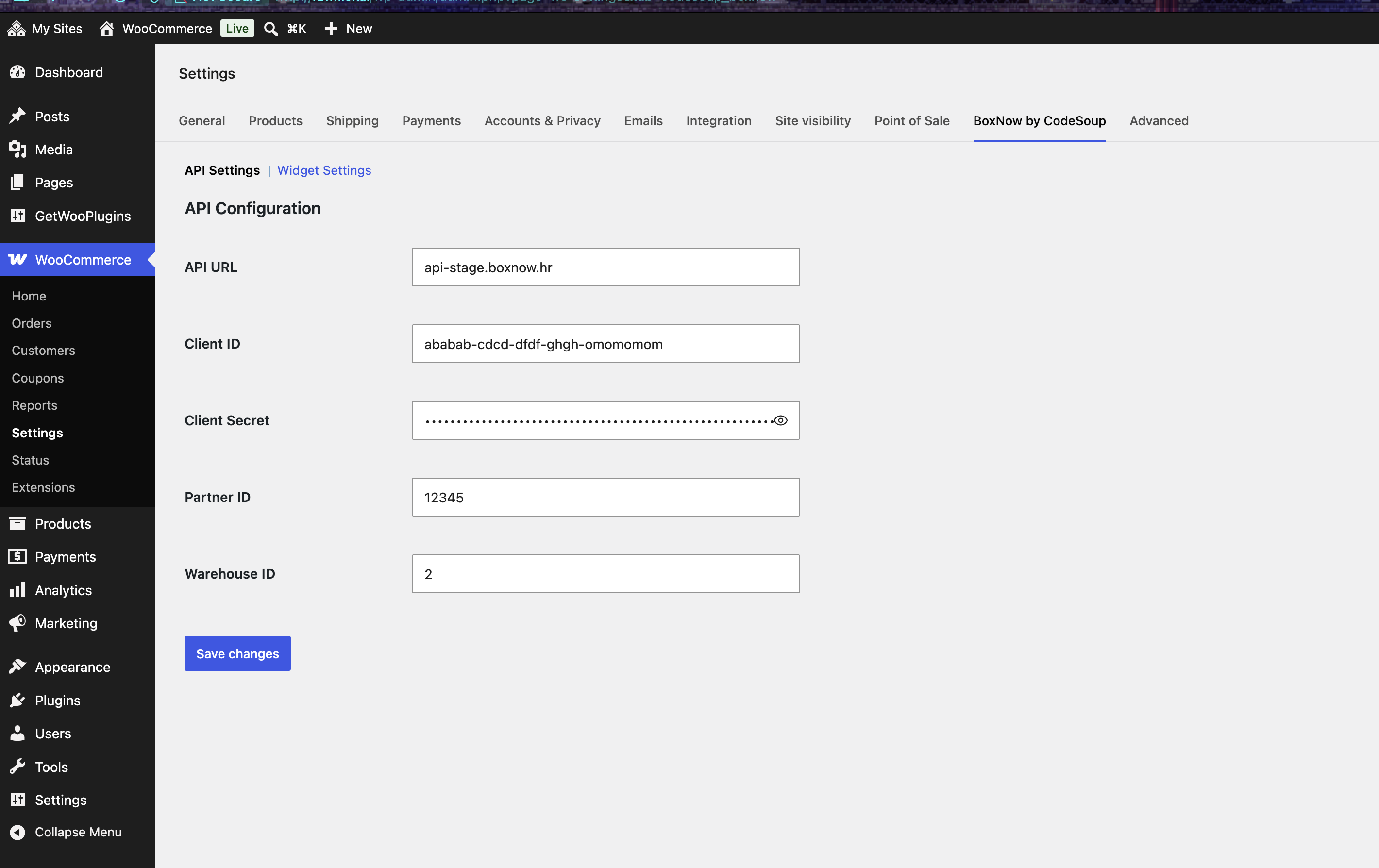 API Settings