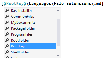 Pkgdef token Intellisense