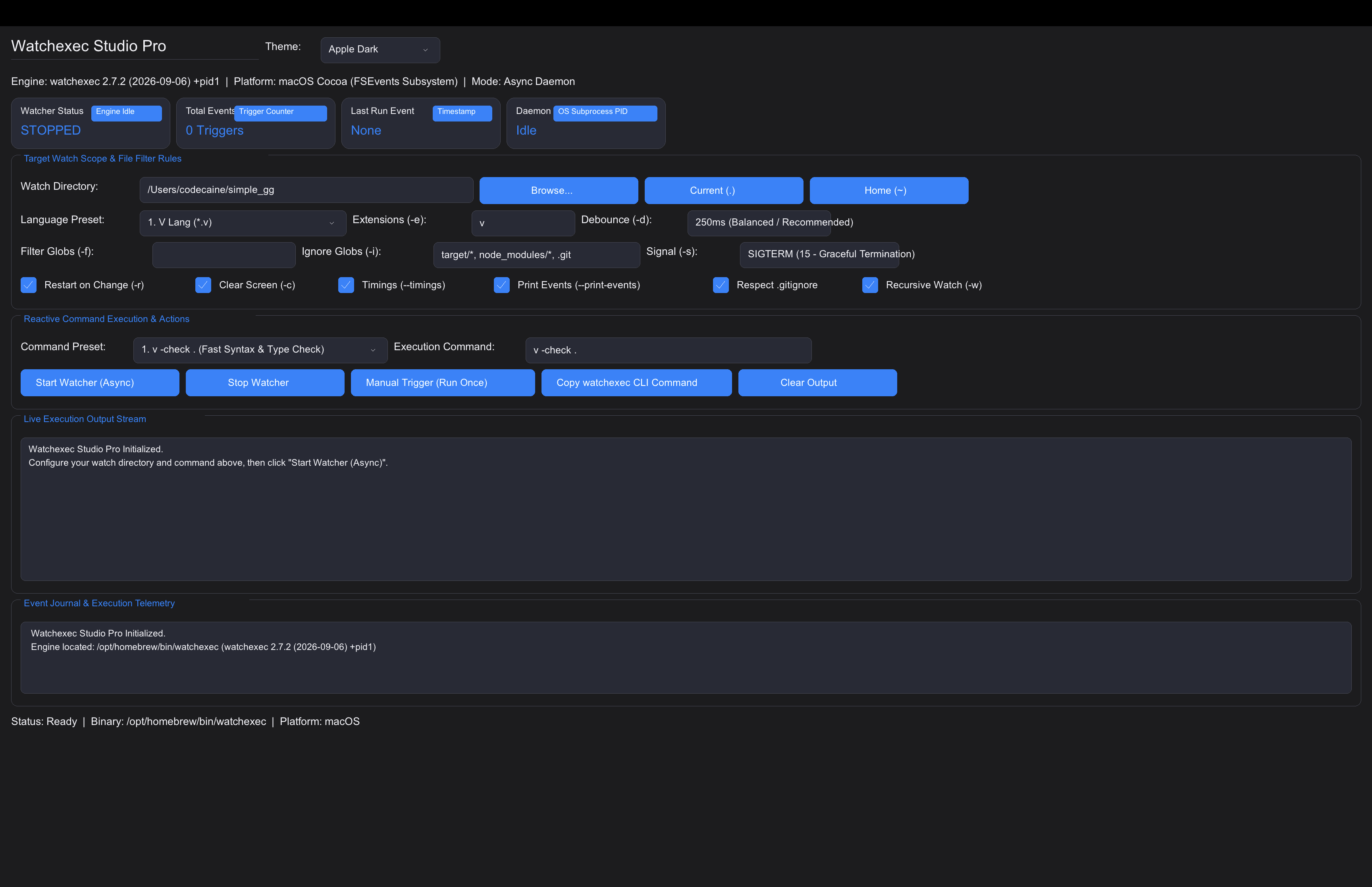 Watchexec Studio Pro