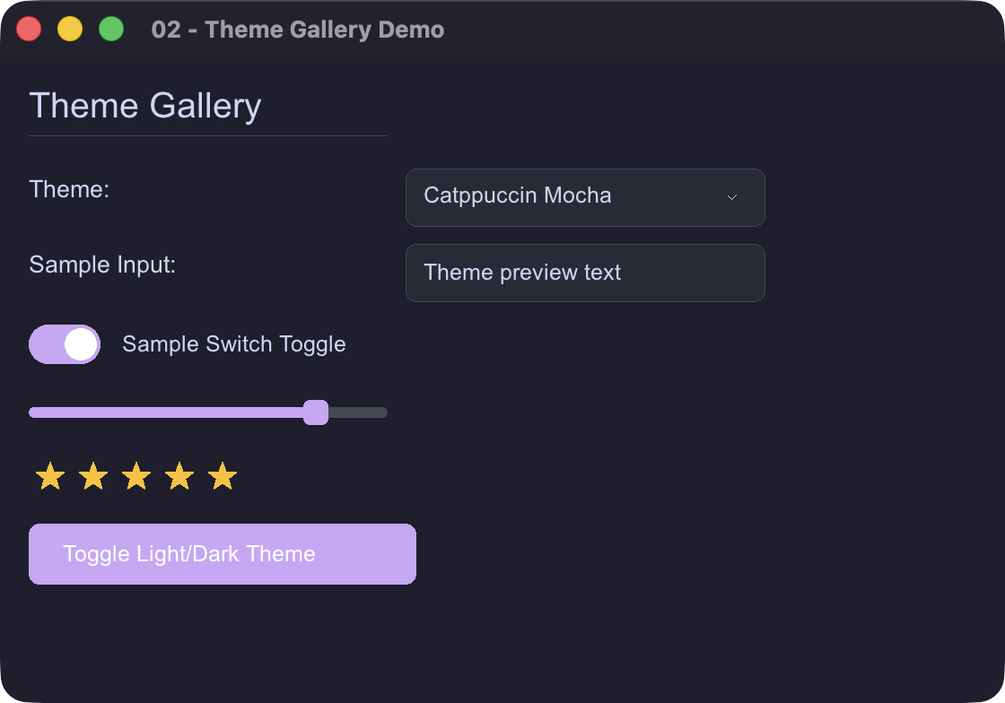 02 - Theme Gallery Demo