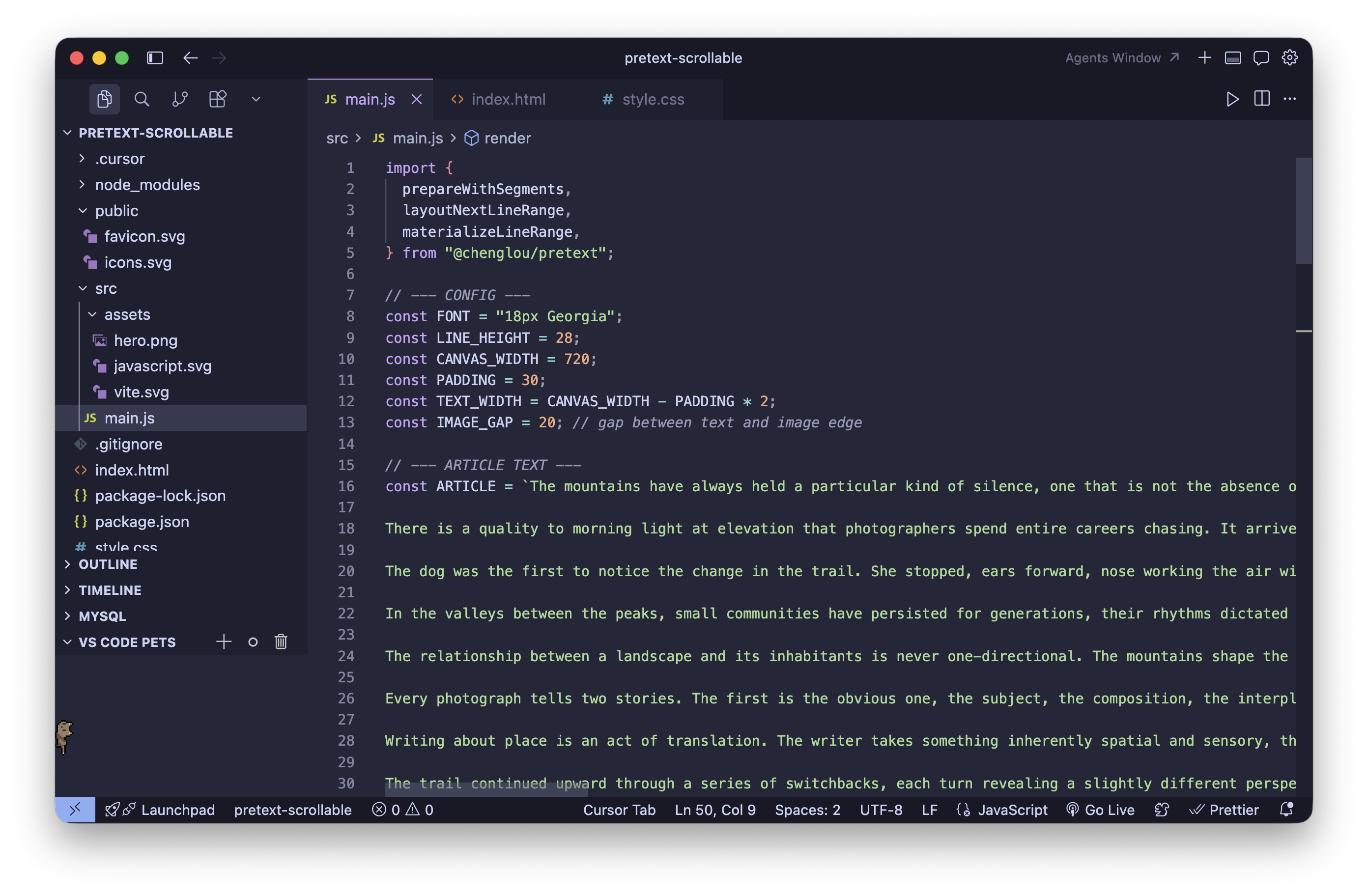 creating scrollable, wrap-able toplevel with python... Codédex | Create a Scrollable Text Wrap Effect with Pretext