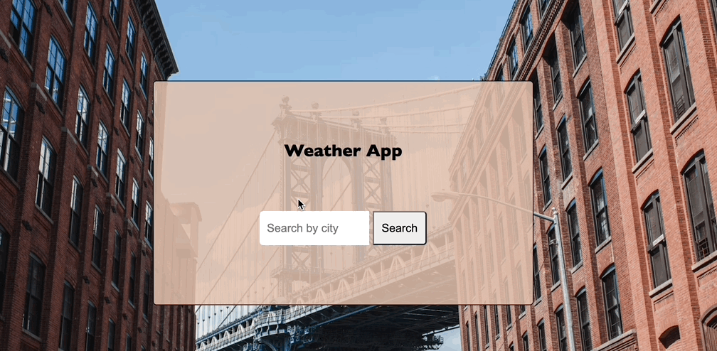 Finished Weather Application