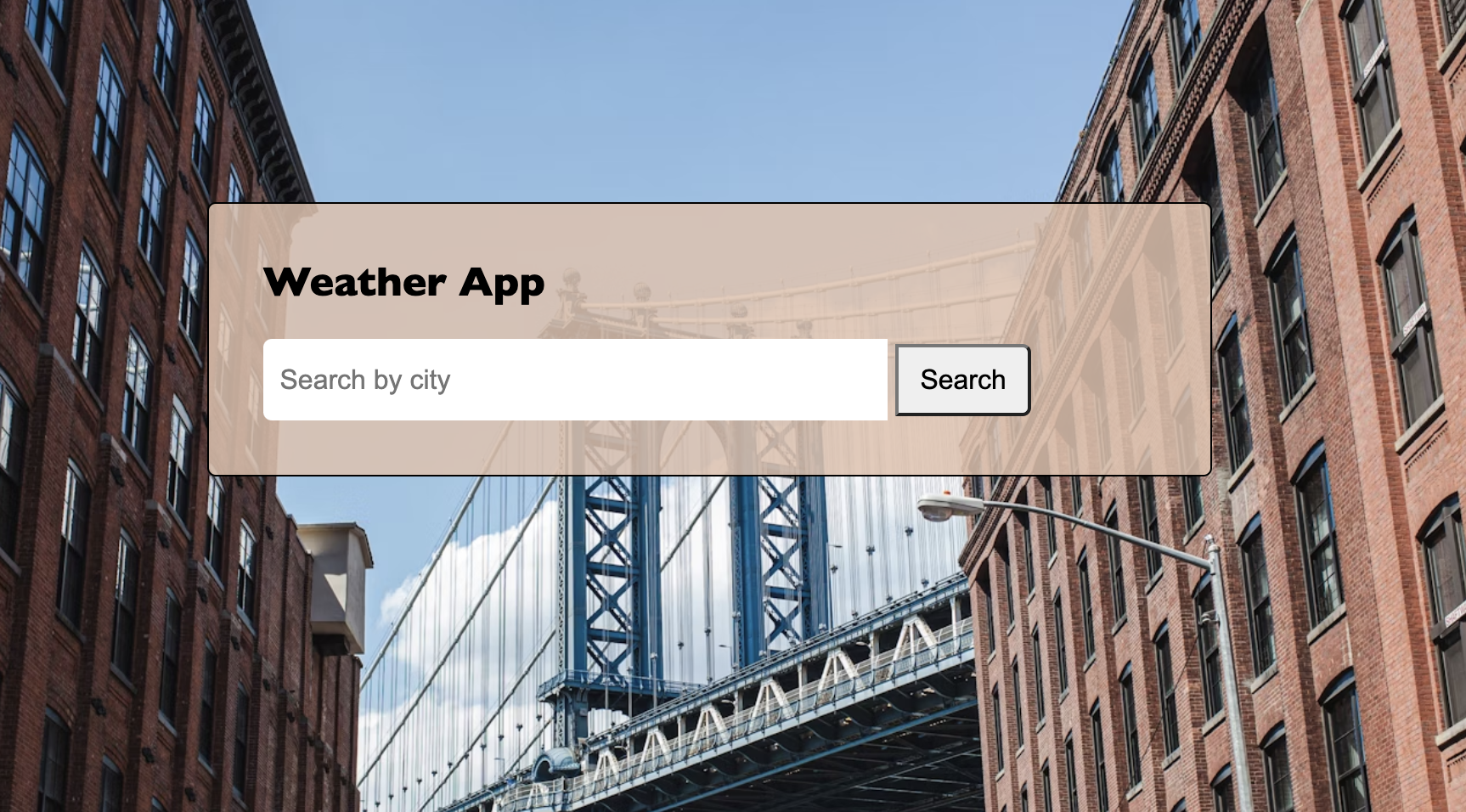 Rendered app with more CSS added