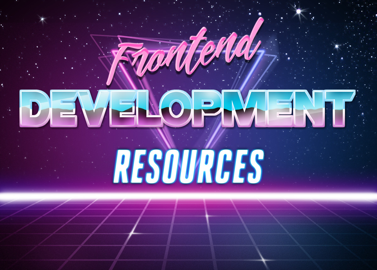 Frontend Development Resources - Retrowave Style Logo