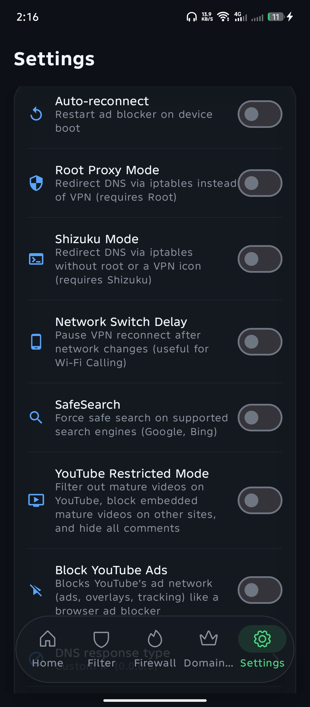 Settings