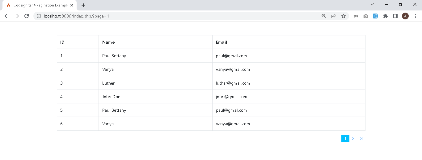 codeigniter 4 search with pagination