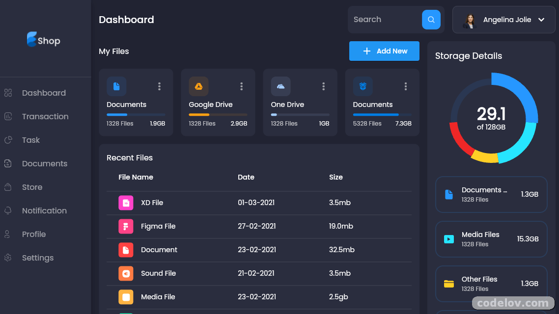 Open Source Admin Template with Flutter